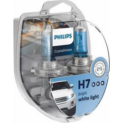Philips H7 Crystal Vision 12972CVSM Αλογόνου 12V 55W 2τμχ