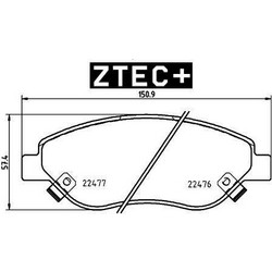 ΔΙΣΚΟΦΡΕΝΑ ZTEC+ FIAT EMPROS BP224760