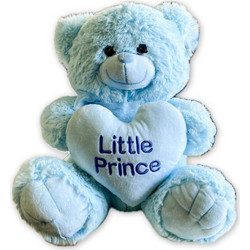 Λούτρινο Αρκουδάκι Μπλε Καρδια Little Prince 45εκ 501532-45b