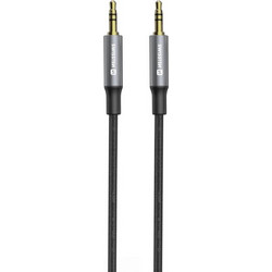Καλώδιο Ήχου SWISSTEN (73501215) Jack (male) σε Jack (male) 3.5mm Braided Cable - 1.5m - Black 73501215