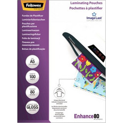 Fellowes Δίφυλλα Πλαστικοποίησης 154x126 A5 80 mic. 100 τεμ - 5306002 - Fellowes