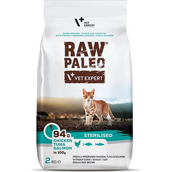 VetExpert Raw Paleo Sterilised Grain Free with Chicken, Tuna & Salmon 2kg