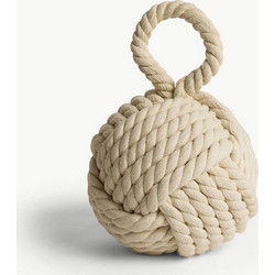 Coincasa στοπ πόρτας με σχέδιο πλεκτό 15 x 15 x 15 cm - 006803041 Λευκό
