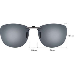 Sunglasses CLIP ON ΓΙΑ ΚΟΚΑΛΙΝΟ ΚΑΙ ΜΕΤΑΛΛΙΚΟ ΣΚΕΛΕΤΟ 12792/GREY/54