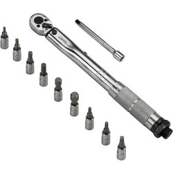 Δυναμοκλειδο/Ροποκλειδο Torque (Τορξ) 1/4 525NM 28CM Crv Με 9 Μυτες & Προεκταση Μηκους 10CM LAMPA - 1 Τεμ