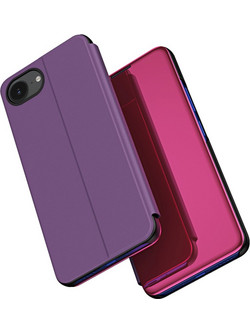 Clear View Case for iPhone 16e / 17e Flip Cover - Pink