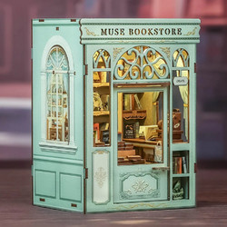 Cutebee Muse Bookstore 3D Book Nook DIY 201 Κομμάτια 17cm