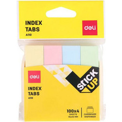 Σελιδοδείκτες Deli αυτοκόλλητοι 4x100φύλλα 76x19mm ΕΑ11002