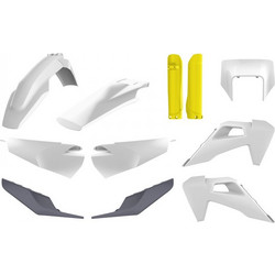 ΚΟΥΣΤΟΥΜΙ HUSQVARNA TE 150, 250 & 300 20'-23' / FE 250, 350, 450 & 501 20'-23' ΛΕΥΚΟ-ΚΙΤΡΙΝΟ POLISPORT ΓΝΗΣΙΟ
