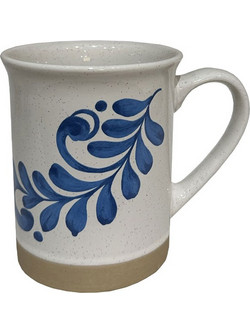 YDRA ΚΟΥΠΑ 10x10x12cm STONEWARE ΛΕΥΚΟ ΓΑΛΑΖΙΟ ΜΠΕΖ 6τμχ