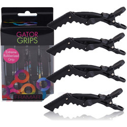 Κλίπς Σπαστά Framar Rubberised Gator Grip Clips Black Σέτ 4τεμ