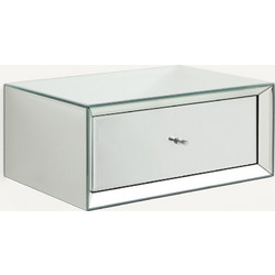 Επιτοίχιο κομοδίνο από MDF και καθρέφτη Μ30xΠ45cm