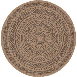 Royal Carpet Avanos Χαλί Στρογγυλό Καλοκαιρινό Ψάθινο 80x150cm 8894 Black