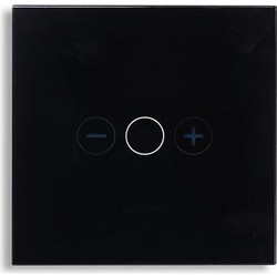 ΓΥΑΛΙΝΟ ΠΑΝΕΛ DIMMER ΑΦΗΣ ΜΑΥΡΟ ΧΡΩΜΑ