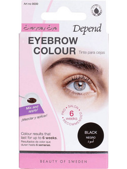 Depend Eyebrow Colour Black Αδιάβροχη Ημιμόνιμη Βαφή Φρυδιών