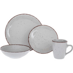 ΣΕΤ 16 ΓΚΡΙ ΚΕΡΑΜΙΚΟ ΣΕΡΒΙΤΣΙΟ ΜΕ ΚΑΦΕ ΓΕΙΣΟ STONEWARE