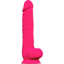 SilexD Dual Density 15" Model 1 [D-237272 Ρεαλιστικό Dildo με Βεντούζα & Όρχεις 38cm Ροζ