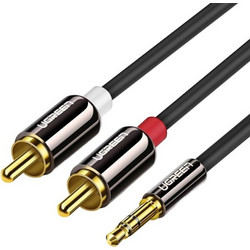 Καλώδιο ήχου 3,5 χιλ. σε 2 x RCA UGREEN AV116, 1,5 μ. Μαύρο