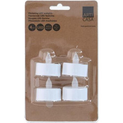 Κεριά ρεσώ LED 4τμχ Φ3,7Η3,7cm - Plastona