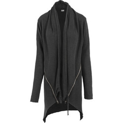 URBAN CLASSICS Women Ladies Terry Cardigan - DARK GREY - TB1213