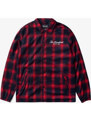 The Hundreds Ανδρικό Πουκάμισο Βαμβακερό Καρό Μακρυμάνικο Κανονική Γραμμή Κόκκινο T19F103064