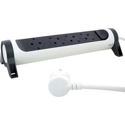 Legrand SurgeArrest 4 Outlets 1.5m Cable White/Grey Rotating