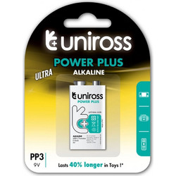 Uniross Power Plus Alkaline 9V 1τμχ