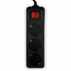 Lamtech Πολύπριζο Με Διακποπτη 3 Θέσεων 3m Μαύρο - LAM113270