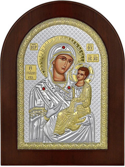 Επάργυρη εικόνα Παναγιά η Γιάτρισσα 15x21 Prince Silvero MA-E1153BX