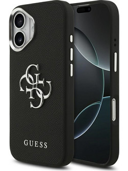 Guess Grained Big 4G Classic Logo Θήκη iPhone 17 Black (GUHCP17SPG4SMCEK)