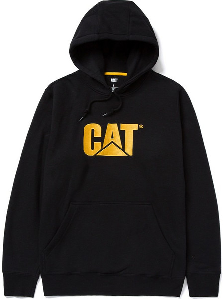 CAT Μπλούζα φούτερ με κουκούλα trademark μαύρη 2XL W10646-016