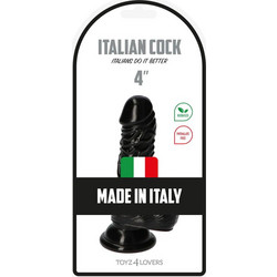Toyz4lovers Leo Ρεαλιστικό Dildo με Βεντούζα & Όρχεις 13cm Μαύρο