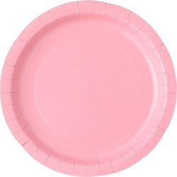 Πιάτα Χάρτινα Ροζ 18cm - 10 τμχ