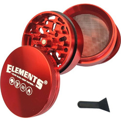 Elements Grinder Red Large 62mm