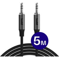 Καλώδιο Ήχου Buddi Flex 3.5mm Jack Aux Audio Cable 3.5mm Jack (male) σε 3.5mm Jack (male) 500cm 5 Έτη Εγγύηση - Black (8719246483110)