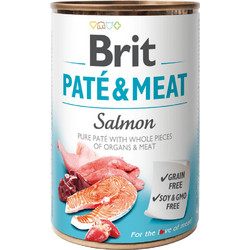 Brit Pate & Meat Adult Grain Free with Salmon 800gr
