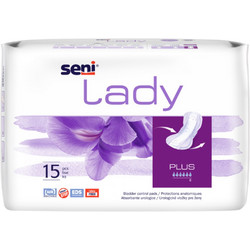 Seni Lady Plus Σερβιέτες Ακράτειας 6 Σταγόνες 15τμχ