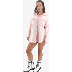 Fullah Sugah Overshirt Pied De Poule Γυναικείο Πουκάμισο Ροζ