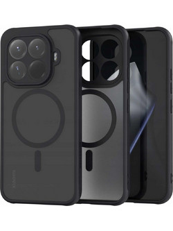 Θήκη Xiaomi 15T Pro Spacecase Hybrid MagSafe Σκληρή Ημιδιάφανη με MagSafe - Black (5905719132781)