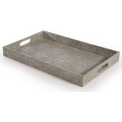 Δίσκος Lethal Grey 30x50x5 με Υφή Δέρματος Nef-Nef Homeware