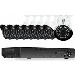 Πλήρες Έγχρωμο σετ CCTV Εποπτείας και Καταγραφής με DVR 8 Κάμερες Τροφοδοτικό και Καλωδιώσεις - CCTV Security Recording System 8