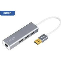Onten OTN-522 USB Hub 3.0 USB-A με 4 Θύρες USB-A / Ethernet