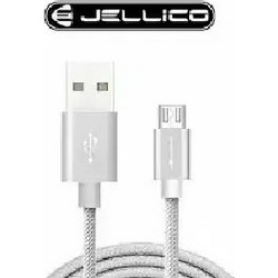 Καλώδιο δεδομένων και φόρτισης Micro USB Jellico GS-10, σε ασημί χρώμα