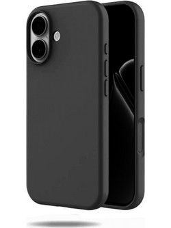 Θήκη Rubber Ενισχυμένης Σιλικόνης για iPhone 17 Μαύρο