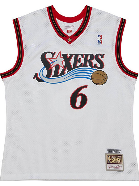 Mitchell & Ness Allen Iverson Philadelphia 76ers 2002 Φανέλα Μπάσκετ ΝΒΑ SMJY5301-P7602AIVWHIT