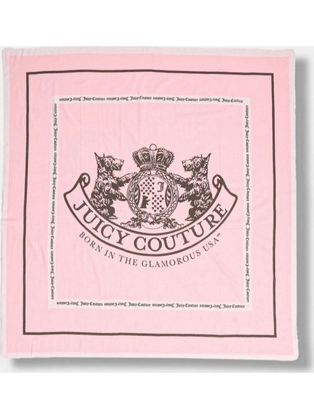 JUICY COUTURE WOMEN PASHMINA DOG CREST SHAWL JUICY PINK