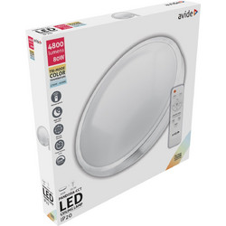 Avide LED Μοντέρνα Πλαφονιέρα Οροφής Pandora-CCT (Αλουμίνιο) 80W με Τηλεχειριστήριο