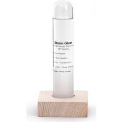 Kikkerland - Storm Glass Tube With Beechwood Base (ST71)