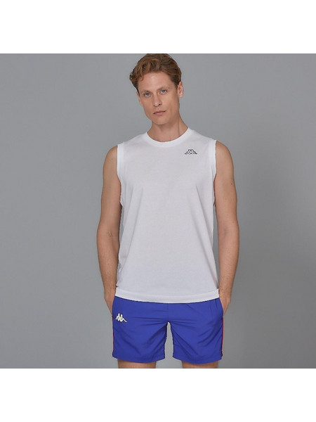 Kappa T-S Basic Cadwal S/L Ανδρικό Αμάνικο T-Shirt 1156380017 ΛΕΥΚΟ
