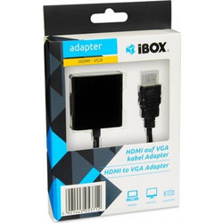 iBox Μετατροπέας HDMI male σε VGA female 1τμχ IAHV01 IAHV01